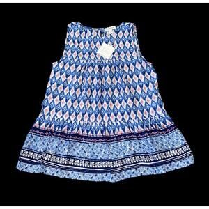 Beach Lunch Lounge Women's  Blouse Size Medium Geometric Lightweight Tank Top